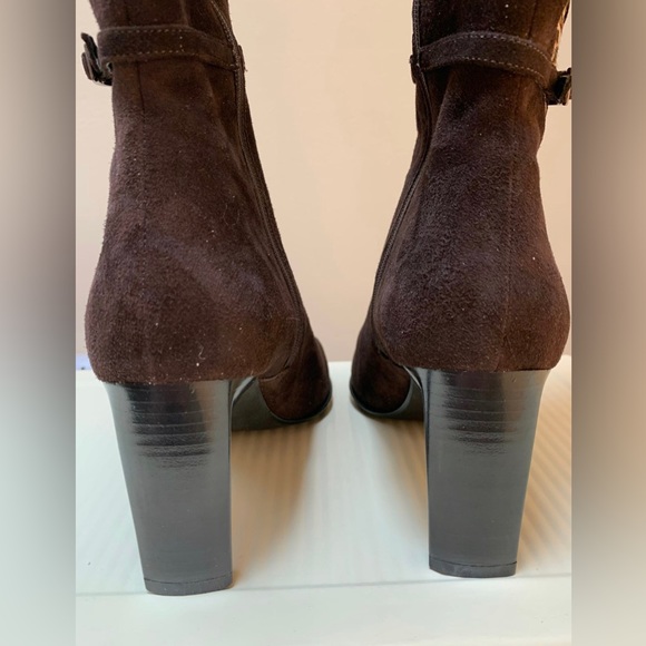 BELLOFATTO ~ Dark Chocolate Brown Suede Boots ~ Made in Italy - Picture 4 of 10